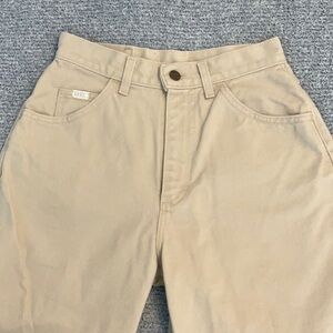Cropped khaki jeans